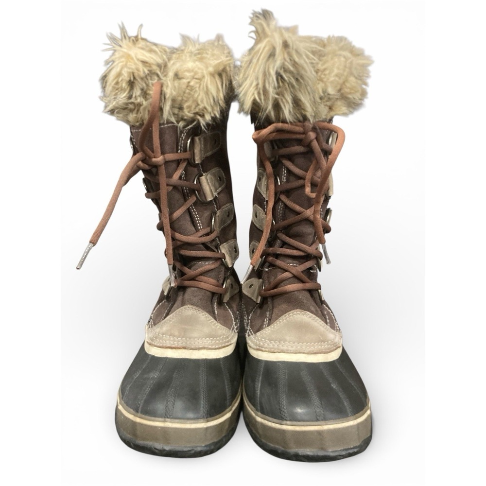 Sorel Joan of Arctic Women's Winter Snow Boots Size 8 Waterproof Suede Faux Fur - Picture 4 of 6